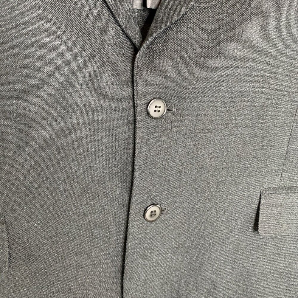 Habands Gold Coast Mens 44s Black Suit Jacket Sport Coat 2 Button Polyester - Picture 4 of 10
